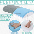 ROYALAY Recliner Leg Rest Cushion with Adjustable Straps Memory Foam Under Knee Pillow for Foot Elevation, Half Moon Leg Pillow Foldable bolster pillow for Waist Back Neck Reduce Pressure,gray