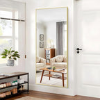 36x72inch Bathroom Mirror, Gold Rectangle Mirror with Thin Metal Frame, Large Rectangular Wall Mirrors for Bathroom, Living Roomm, Hair Salon, Big Farmehouse Mirror Hang Horizontal/Vertical