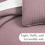 Southshore Fine Living, Inc. Twin Quilt Bedding Set, Soft Brushed Microfiber Quilt, Twin Coverlet Bedspread, Wrinkle & Pet Hair Resistant Bedding, Easy Care, with 1 Pillow Sham, Lavender