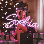 GITM Custom Neon Signs Personalized, Large Led Neon Lights Signs for Name Wedding Studio Logo Wall Decor,Name Neon Sign Customizable