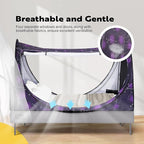 VIVOHOME Pop-Up Bed Tent Twin Size, Privacy Bed Canopy with 4 Doors and Mosquito Mesh, Breathable Sleeping Tent with Dark Starry Constellation Pattern for Kids and Adults