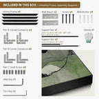 SIGNWIN 36"x60" Extra Large Framed Wall Art Green Line Art Mountain Landscape Illustration for Home Living Room Bedroom Decor (Frame Assembly Required)