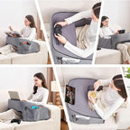 Reading Gaming Pillow for Lap Desk - Soft Arm Rest Pillow for Adult, Memory Foam Stand Pillow with Pocket for iPad, Laptop, Crochet, Sitting in Bed Couch Floor Sofa, Gamer Gift for Men Women