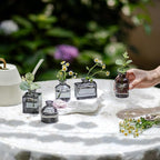 Glasseam Bud Vases in Bulk 40: Gray Glass Vases for Centerpieces Cute Small Vases for Flowers Mini Decorative Tiny Centerpiece Table Decor for Wedding Party Dining Room Decoration