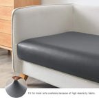 Yates Home PU Leather Couch Sofa Cushion Slipcover Water-Proof Elastic Chair RV Seat Covers Loveseat Sofa Furniture Protector Slip Cover for Settee Seater Replacement Living Room（3 Pieces, Gray）