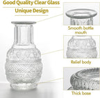 Glass Vase Bud in Bulk Set of 2,Vintage Flower Bottle Small Bud Vases for Floral Arrangements, Home Decor,Wedding Centerpiece,Table Decor,Decorative Centerpiece,Dinning(Set of 2)