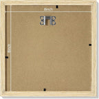 Vittanly 8x8 Picture Frames Set of 9, Shatter Resistant Plexiglass, Display 4x4 Pictures with Mat or 8x8 without Mat, Photo Frames for Wall Mount, Engineered Wood, OAK