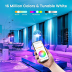 Linkind WiFi Smart Light Bulbs, Alexa Light Bulb Work with Alexa, Google Home, RGBTW 16 Million Color Changing Light Bulbs Dimmable, Mood Lighting, 2.4GHz Only, A19 E26 WiFi Bulb 60W 800LM 8 Pack