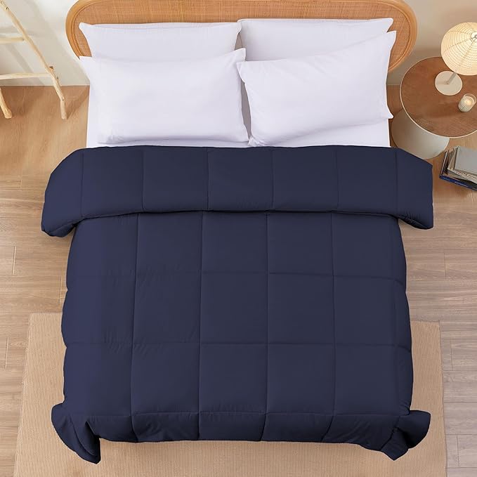 Modern Threads Down Alternative Reversible Comforter Navy/Silver King
