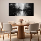 TYTAUPT Abstract Canvas Wall Art For Living Room Black and White Wall Art For Office Bedroom Wall Decor 24 x 48 Inch