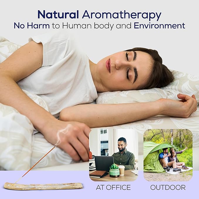 Satya Nag Champa Incense Sticks, Satya sai Baba Insenses 15gmx12 Pack with Raajsee Incense Holder Bundle, Satya Nag Champa Natural Incense 180 gm