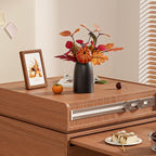 Autumn Artificial Potted Plant Decorations, Maple Leaves, Pinecones, Pumpkins with Black Ceramic Vase for Home,Thankgiving Table Decoration