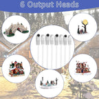 (8-Way Output) 4.5V Power Adapter Compatible with Lemax Lighting Accessories 74295 74707 84428 94565 94566 94527 94563 94564 Christmas Halloween Mini House Rural Lighting Architectural Decoration