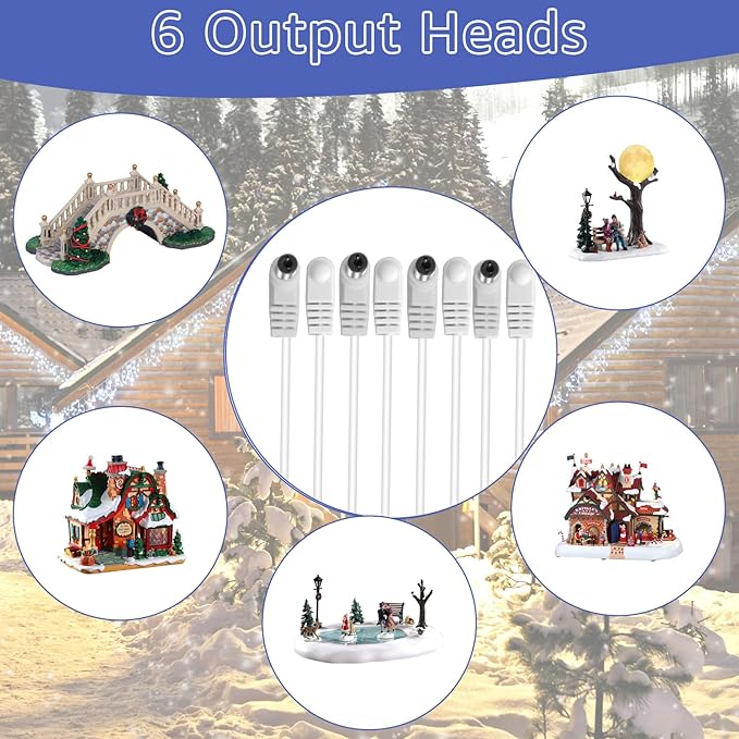 (8-Way Output) 4.5V Power Adapter Compatible with Lemax Lighting Accessories 74295 74707 84428 94565 94566 94527 94563 94564 Christmas Halloween Mini House Rural Lighting Architectural Decoration