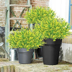 Krissing 80 Bundles Outdoor Lavender Flowers UV Resistant Artificial Flowers for Outdoor Fake Lavender Plastic Purple Plants for Outside Garden Patio Planters Window Box Porch Summer Decor (Yellow)