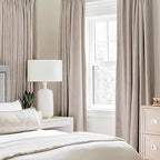 MIULEE Linen Blackout Curtains and Drapes 100% Room Darkening Thermal Insulated Grommet Window Panels with Coating 2 PCs W 42 x L 84 inches Khaki