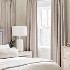 MIULEE Blackout Curtains for Bedroom Linen Texture Solid Thermal Insulated Natural Khaki Grommet Room Darkening Curtains & Drapes Luxury Decor for Living Room Nursery 52x63 Inch (2 Panels)