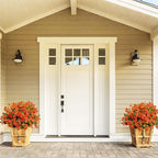 Artificial Flowers for Outdoor Decoration,16 Bundles Fake Silk Realistic Orange Morning Glory UV Resistant Faux Plastic Plants for Planter Porch Patio Yard Balcony(Orange Red)