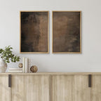 SIGNFORD Framed Canvas Print Wall Art Set Abstract Earthy Tones Modern Minimalist Abstract Shapes Illustration Modern Art Decorative Nordic Nature for Living Room, Bedroom, Office - 24"x36"x2 Natural