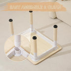 Height-Adjustable Kids Table and Chairs, 31.5''L x 23.6''W Toddler Table and 4 Chairs Set with Anti-Slip Foot Covers, Children Activity Table for Ages 2-10, Graffiti Desktop