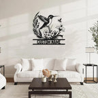 Personalized Metal Signs | Bird Metal Wall Art | Metal Name Sign Birds Welcome Plaque | Custom Garden Sign Yard Signs | Personalized Wedding Gifts | Housewarming Decor Indoor Outdoor