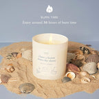 Literie NJ Inspired Scented Candle: I Have a House Down The Shore - Sunscreen & Saltwater Scented, 9oz, 50 Hour Burn, Vegan Soy & Coconut Blend Candle for Home Decor, Gift for Women & Men