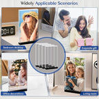 magnetic photo frames 3-Pack–10+10mm Thick Block /With Magnetic Base | Clear Stereoscopic 5x7 Desktop glass picture frame | Aesthetic Home Decor for Offices, Gifts & Memory Showcase (5×7 vertical)