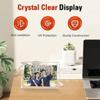 FIXSMITH 4x6 Acrylic Picture Frames 2 Pack, Clear Picture Frame with Stand, Magnetic Acrylic Photo Frames for Tabletop Display Horizontally or Vertically, Acrylic Floating Frame for Home Office