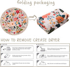 Round Rug 6ft Washable Circle Rug Non Slip Low Pile Boho Floral Small Circular Rug for Bedroom, Bathroom, Entryway, Kids Room, Office, College Dorm(Beige)