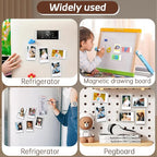 10Pack Magnetic Mini 2x3 Acrylic Picture Frames, Refrigerator Photo Frame Horizontal Vertical Compatible with Fujifilm Instax Polaroid Mini Film for Home Fridge Locker