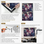 SIGNWIN 46"x60" Extra Large Framed Wall Art Bold Peony Bloom in Colorful Impressionist Style, Lush Floral for Home Living Room Bedroom Decor (Frame Assembly Required)