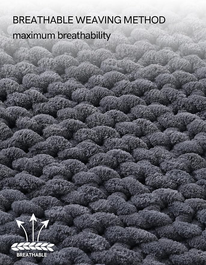 YnM Chunky Throw Blanket, Medium-Weight, Hand Knitted with Chenille Yarn, Skin Friendly, Ventilated and Breathable, Machine Washable, Home Décor Piece for Couch, Sofa and Bed (Lava Grey, 60x80 Inch)