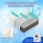 HARBOREST Cooling Cube Pillow - Side Sleeper Pillow for Neck and Shoulder Pain, Memory Foam Pillow Cube Pro with Adjustable Firmness,12"x12"x5"