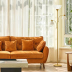 VONLUCE 71" Floor Lamp for Living Room with Adjustable Reading Light, 3 Color Temperatures Modern Torchiere Floor Lamp with 3 Bulbs