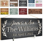 Custom Wood Sign Prsonalized Text Business 3D Home Decor, Personalized Rustic Plaque Board Hanging Wooden Name Sign for Wall Art, Customized Signs Plank Decoration Gifts for Wedding Family Farmhouse Kitchen, Rectangle