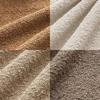 MIULEE Pack of 4 Decorative Textured Boucle Throw Pillow Covers 18x18 Inch Neutral Brown Accent Solid Pillow Cases Couch Cushion Covers for Fall Modern Farmhouse Boho Chair Sofa Bed Room Home Decor