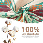 Floral Throw Blanket Pure Cotton Ultra Soft Lightweight Blanket Reversible Farmhouse Blankets Reversible Rustic Throw for Sofa Couch (60"x80",05-Butterfly and Flower)