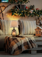 LEDIARY 18.72" LED Vintage Lantern Flickering Flame Table Lamps for Bedrooms Set of 2, Small Farmhouse Rustic Vintage End Table Lamps, Halloween Decorative Lantern Bedside Lamps for Living Room