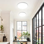 SunRider 4-Pack 16 Inch LED Flush Mount Ceiling Light, 3200LM, 5000K Daylight White, 32W Dimmable Modern Round Flat Ceiling Lights for Living Room