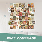 Artivo Wall Collage Kit Aesthetic Pictures, Cottagecore Wall Collage Kit, Bedroom Decor for Teen Girls, Nature Boho Collage Kit for Wall Aesthetic Posters, 50 Set 4x6 inch, Photo Collection
