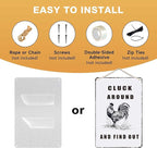 Chicken Coop Accessories Metal Signs,Funny Chickens Tin Signs - Chicken Decor Farmhouse Wall Decor,Chickens Gifts Rustic Farm House Decorations for Home/kitchen/Outdoor Garden