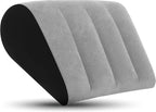 Inflatable Wedge Pillow - Leg Pillow for Sleeping, Leg Elevation Pillow, Lumbar Pillow Reduces Waist and Back Pressure, Portable Wedge Cushion for Sleeping, Bed, Travel, Camping, Grey