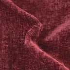 CaliTime Throw Pillow Covers Decorative 18 X 18 Inches Pack of 2 Cozy Chenille Cushion Cases for Couch Sofa Bed Living Room Home Burgundy