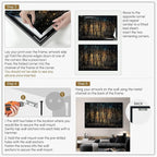 SIGNWIN 46"x72" Extra Large Framed Wall Art Magical Firefly Night Forest, Enchanted Woodland Scene for Home Living Room Bedroom Decor (Frame Assembly Required)