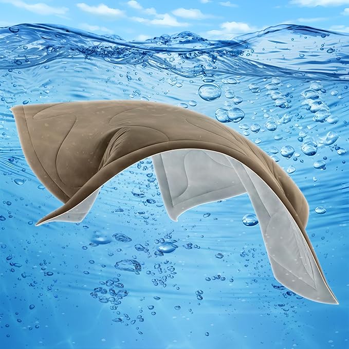 Cooling Comforter Queen Size, Double-Sided Cooling Blanket for Hot Sleepers & Night Sweats, Arc-Chill Q-Max > 0.4 Breathable Ice Blanket, Lightweight Cold Comforter (80''x90'', Brown)