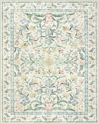 Wonnitar Large Washable 8x10 Rug, Boho Living Room Rug 8 x 10, Soft Floral Carpet for Bedroom Non Slip, Indoor Soft Beige Carpets for Dining Room Apartment Office