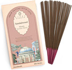 Incense Sticks, Sandalwood Incense, Pack of 100 Stick, Hand Rolled Aromatic Masala Made with Natural Ingredients, 45-60 Minute Burn Time, Best for Home Fragrance, Meditation, Yoga, Spiritual Healing