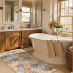 Lahome Moroccan Trellis Hallway Rug, 2x5 Washable Runner Rug Non Slip Kitchen Runners for Hallways, Ultra-Thin Vintage Carpet for Bedroom Bathroom Entryway, Cream/Multi