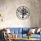 16inch/40cm Tree of Life Large Wall Clocks for Living Room Decor,Bedroom,Battery Operated,Metal,Decorative Analog,Silent,Non Ticking Big Wall Clock(Tree of Life, 16 inches)