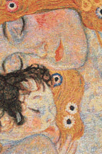 C Charlotte Home Furnishings Inc Mother and Child 1 Cushion Cover | Pure Cotton Decorative Cushion Case | Cushion Cover for Indoor Use | 17x17 Inch Cushion Cover for Living Room I by Gustav Klimt